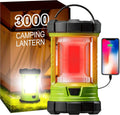 elesall Camping Lantern, 3000LM LED Rechargeable Battery Operated Lantern, 5 Light Modes, COB Waterproof Lantern Flashlight, Camping Light for Power Outage, Hurricane, Survival, Hiking