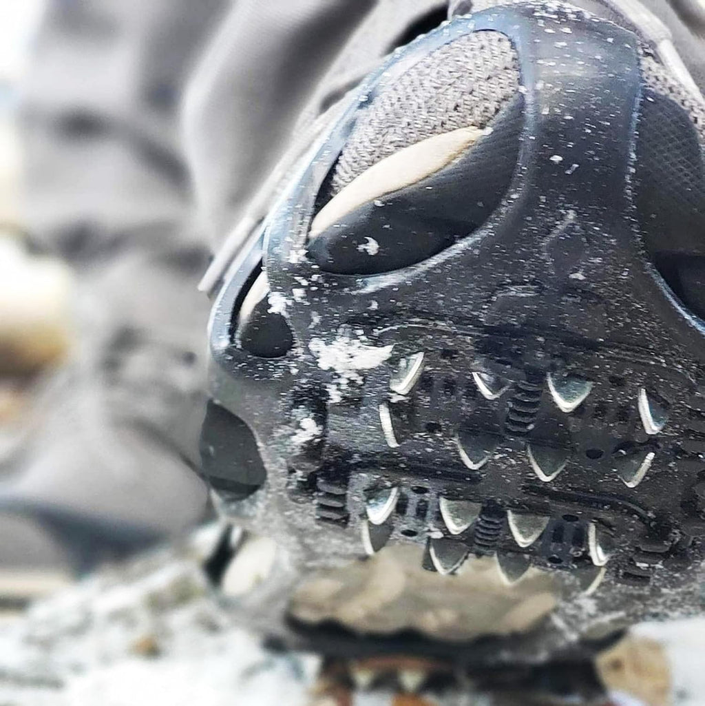 Ice Snow Cleats for Shoes and Boots, Walk Traction Cleats Crampons 24 Studs Anti Slip Ice Snow Grippers Overshoe for Women Men Kids Walking on Snow Ice