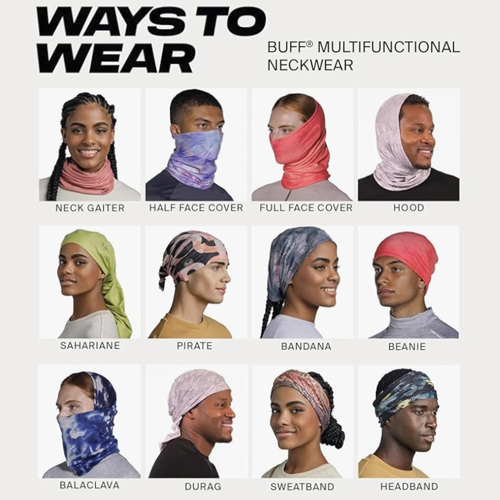 BUFF CoolNet UV Neck Gaiter, UPF 50 Sun Protection, Breathable, Versatile, Quick Dry Face Mask, Fishing Designs, Adult Size