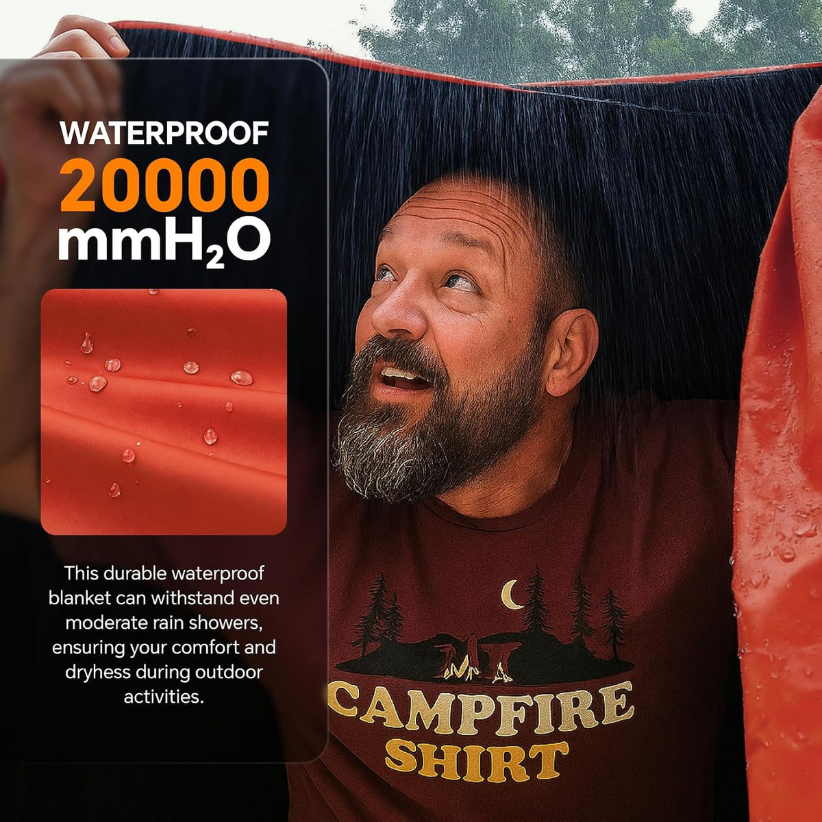 BEDELITE Waterproof Packable Lightweight Camping Blanket