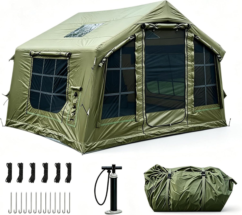Inflatable Tent with Skylight & Stove Jack,Blow Up Tents, Hot Tent