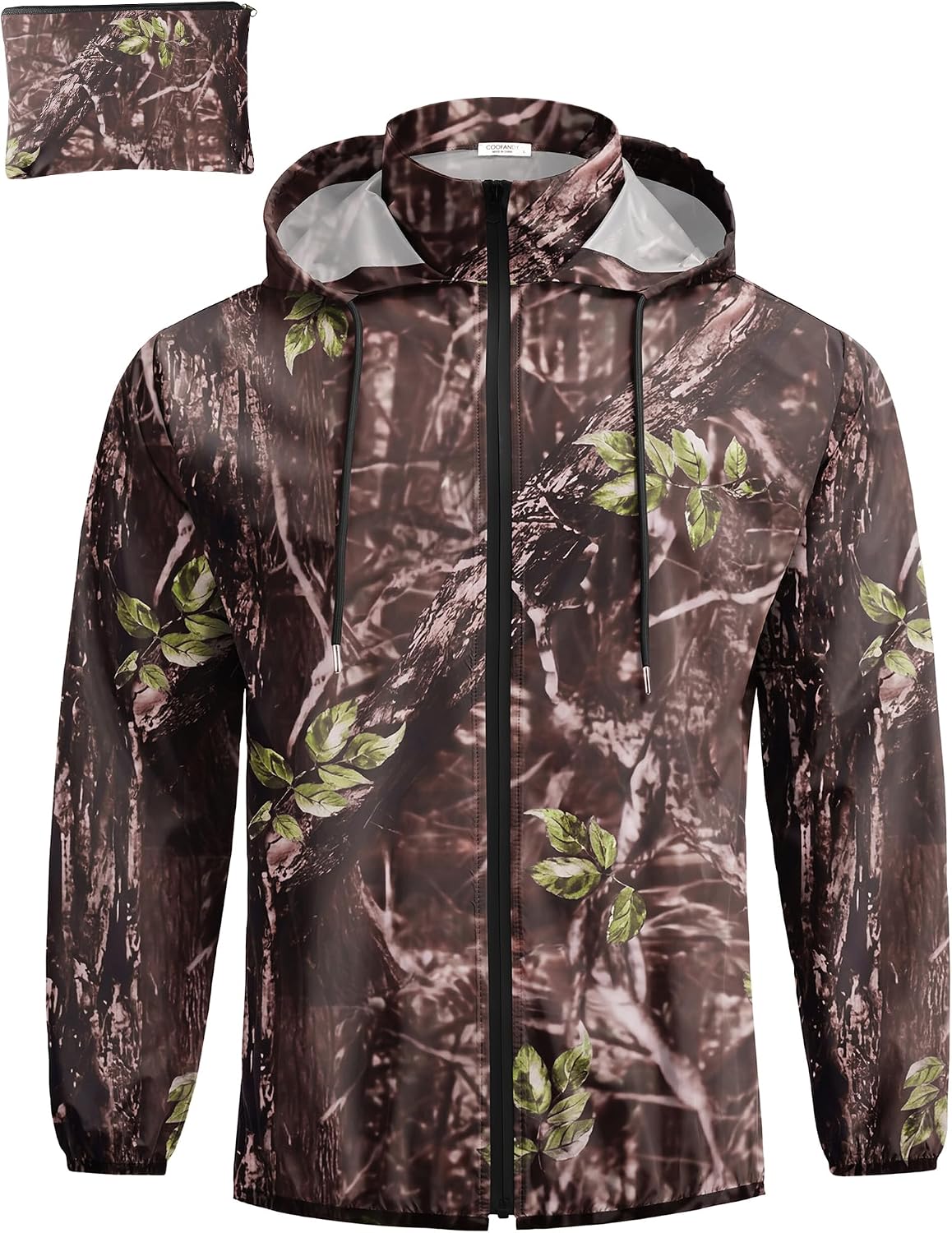 COOFANDY Men's Light Rain Jacket Packable Waterproof Raincoat Windbreaker