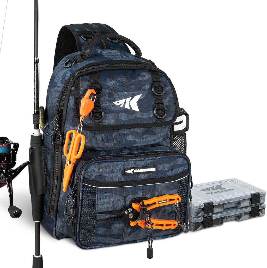 KastKing BaitSpace Fishing Sling Bag, Fishing Backpack with Rod Holder