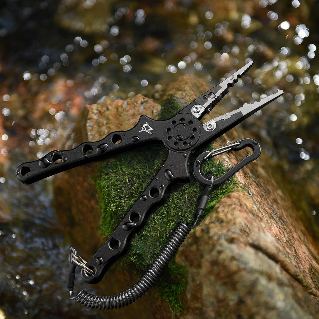 Piscifun Saltwater Fishing Pliers, Aluminum, Split Ring, Braid Cutter