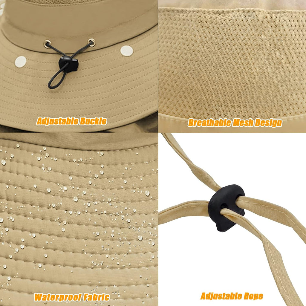Fishing Hat for Men & Women, Sun Protection Hat with Face Cover & Neck Flap