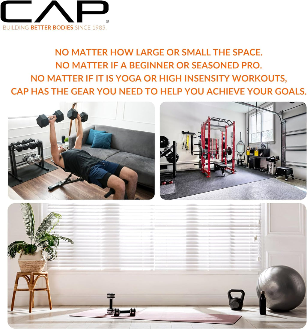 CAP Barbell All Purpose Folding Anti Tear Exercise Training Aerobic Fitness Gym & Gymnastics Balance Mat | 10' x 4' Multiple Colors and Thickness Options