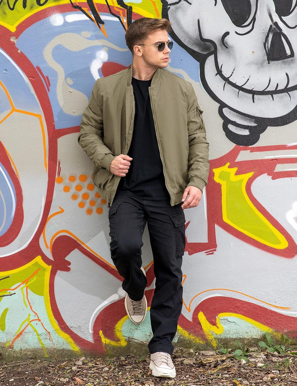 TBMPOY Men's Winter Bomber Jacket Fall Casual Windbreaker Softshell Jackets