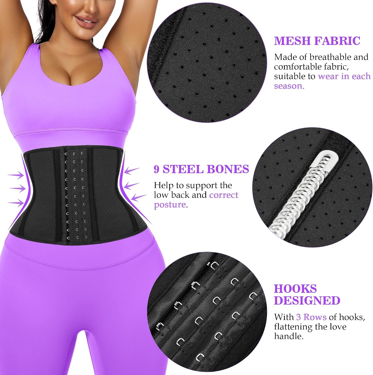 Short Torso Waist Trainer for Women Faja Body Shaper