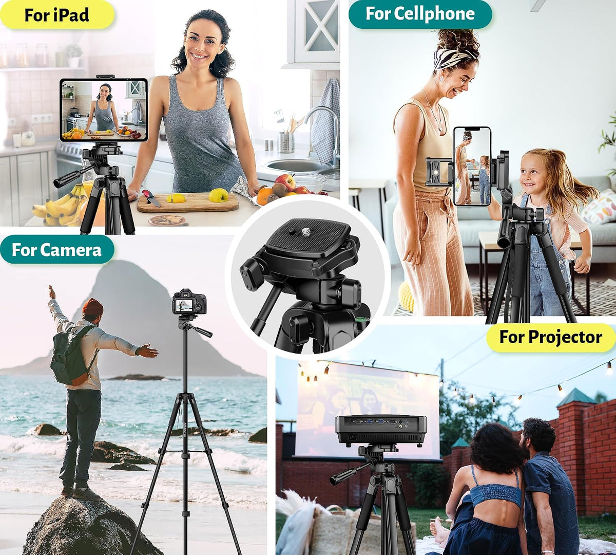 JOILCAN Phone Tripod, 67" Camera Tripod Stand for iPhone iPad
