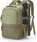 BAGSMART 2 in 1 Camera Backpack for DSLR, Fits 12.9" iPad, Olive Green