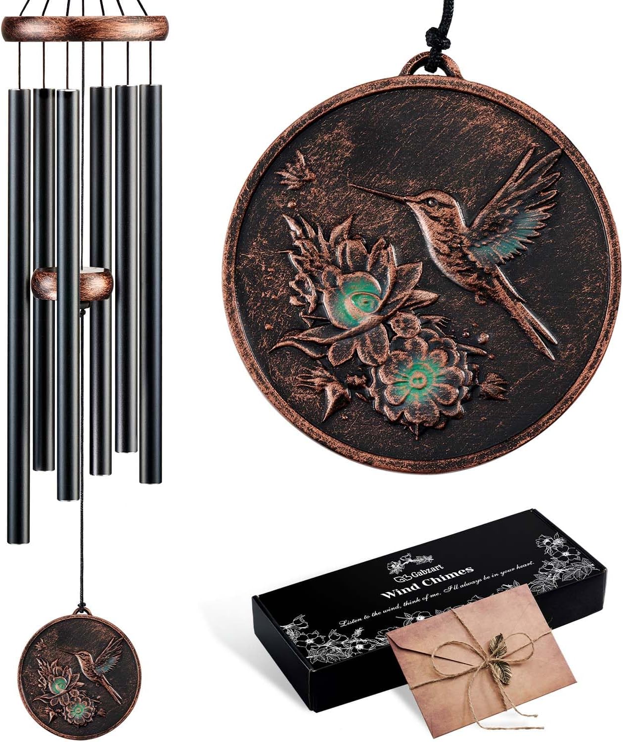 32”Hummingbird Wind Chimes for Outside, Gifts for Women Mom Grandma