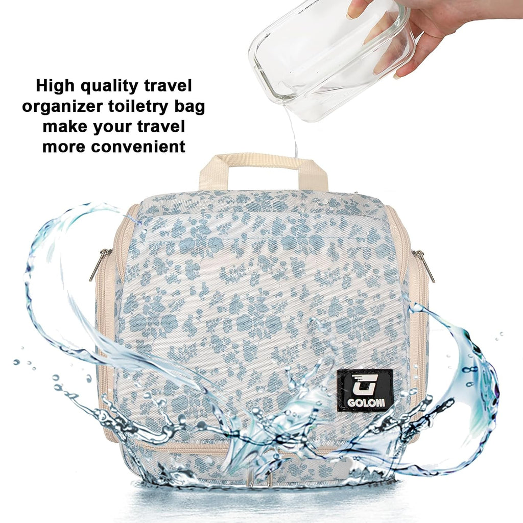 Goloni Hanging Toiletry Bag for Men Women, Water-Resistant Organizer