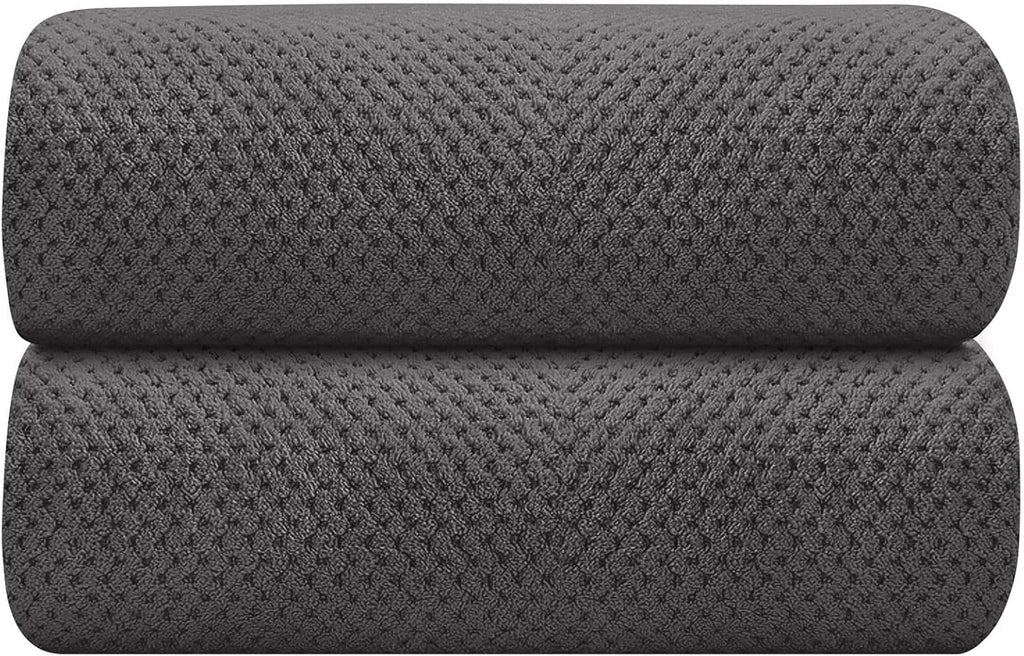 HOMEXCEL Bath Towels 2PK, Microfiber Ultra Soft Bathroom Towel, 27x54 in
