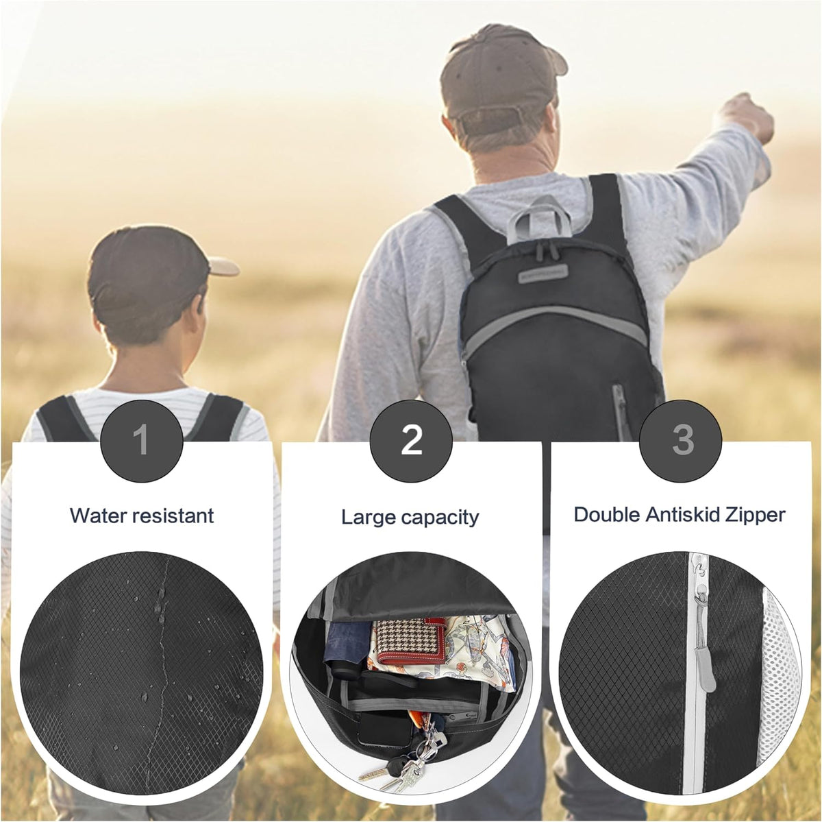 35L Foldable Waterproof Backpack For Outdoor Sports Travel Inside Wet Clothes Compartment Packable For Multiple