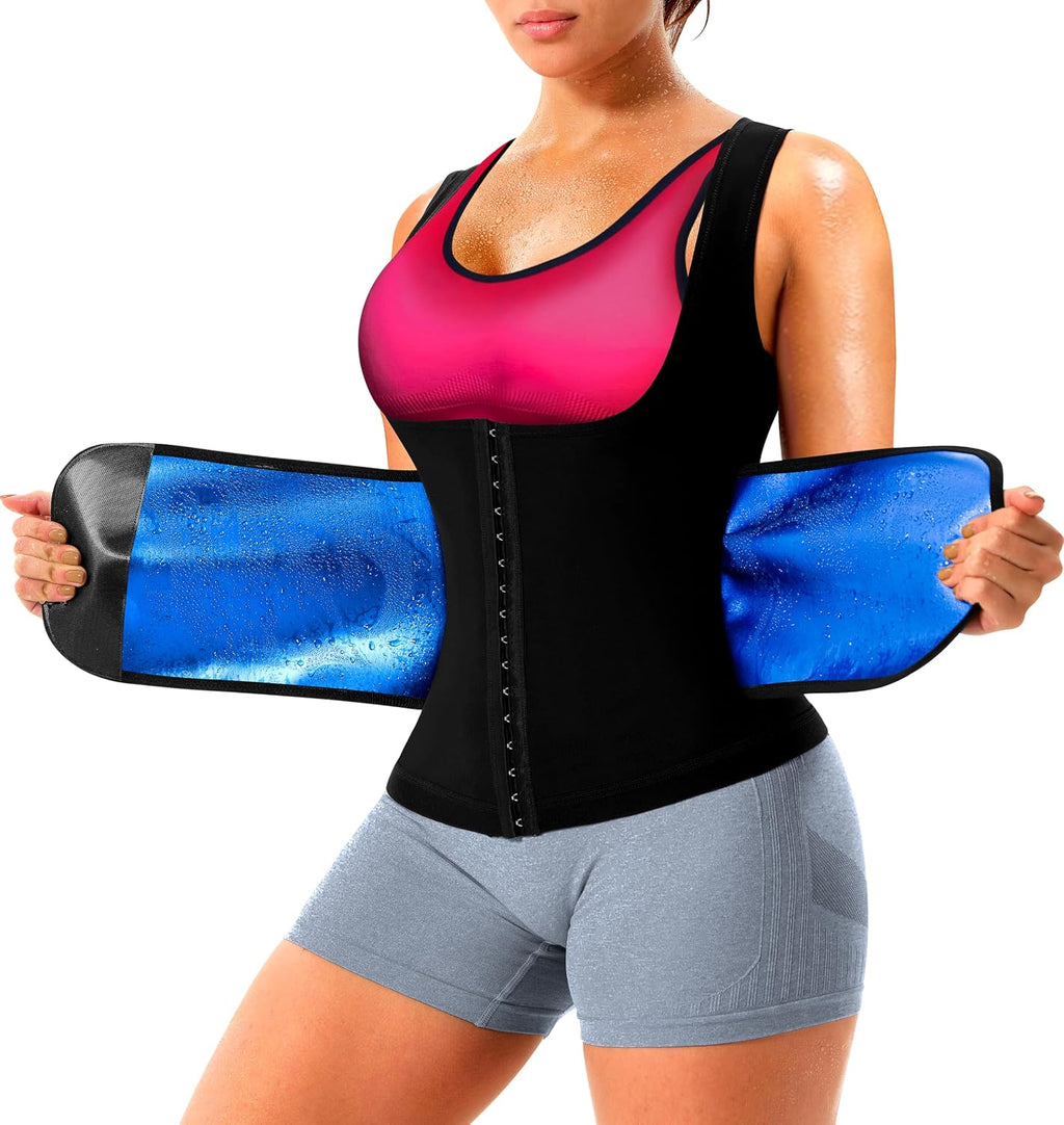 Sauna Suit for Women Sweat Shirt Heat Trapping Tank Top Workout
