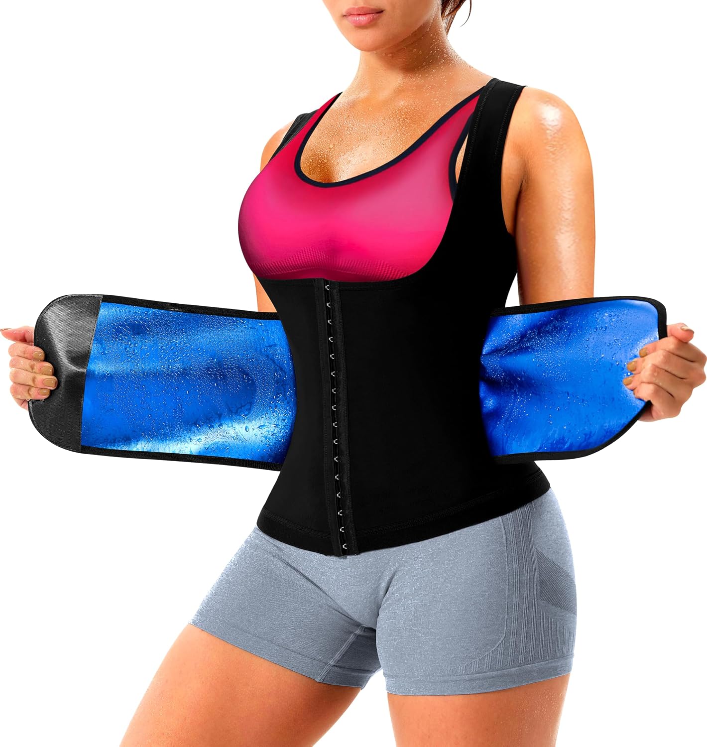 Sauna Suit for Women Sweat Shirt Heat Trapping Tank Top Workout