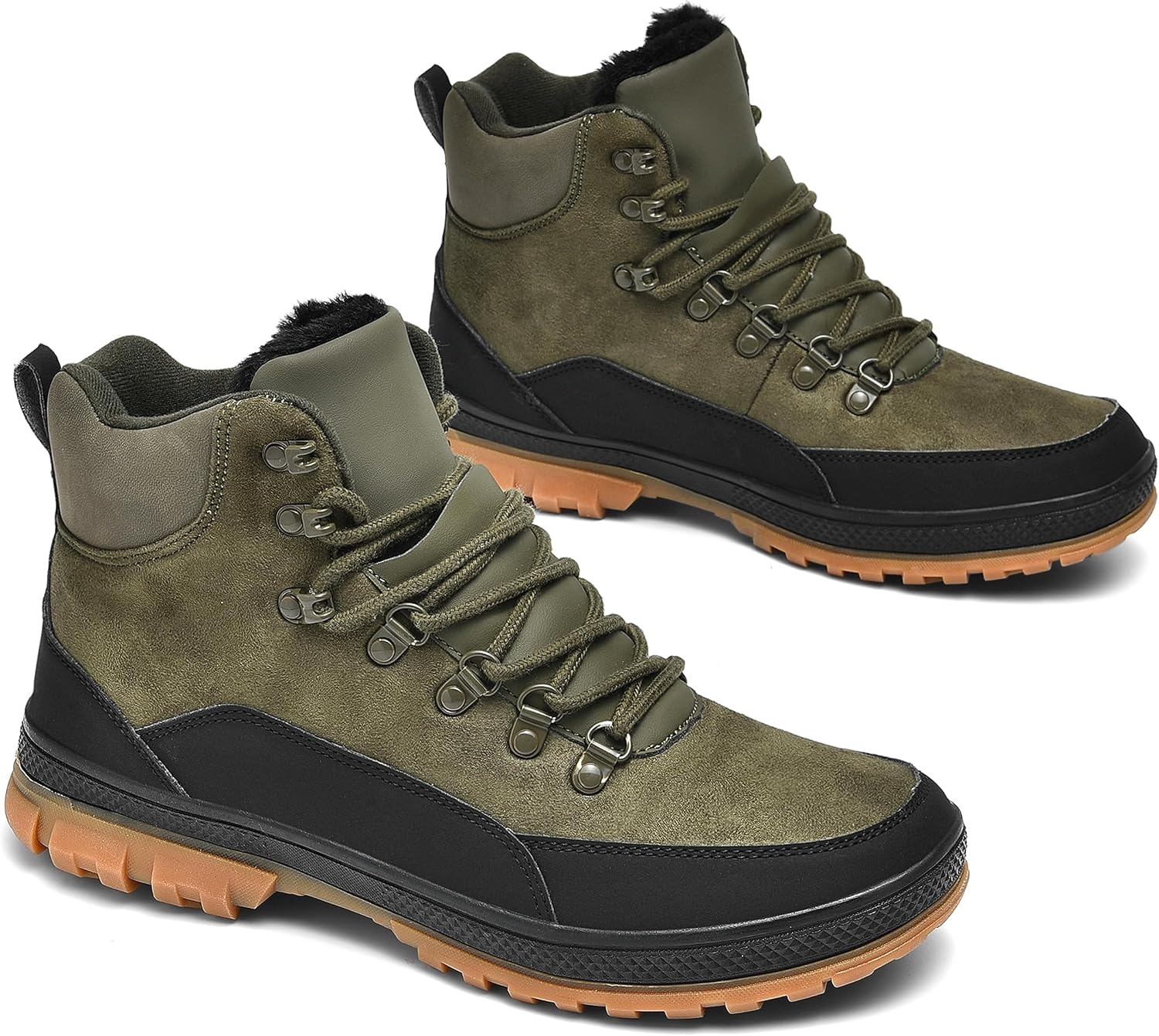 Wondamo Men's Winter Hiking Snow Boots