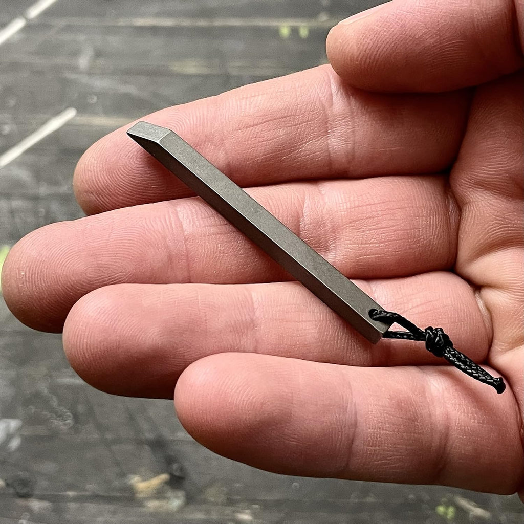 The Mighty Bar Mini- Titanium Keychain Pry Bar, Ultra Minimalist Slim EDC Small Prybar Multitool for your keys, Keyring Pry Tool, Every Day Carry Mini Prybar. Made by Gear Spool