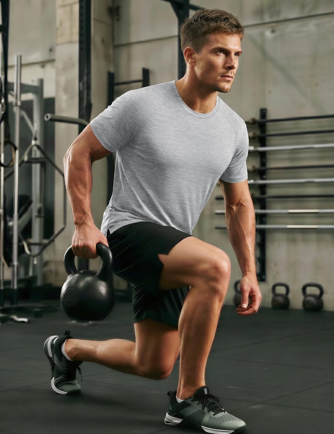 MAGCOMSEN Mens Athletic Shirts Quick Dry Short Sleeve Workout Wicking Shirt