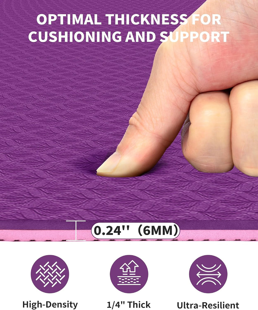 CAMBIVO 72''x48'' Large Yoga Mat, Extra Thick TPE Workout Mat