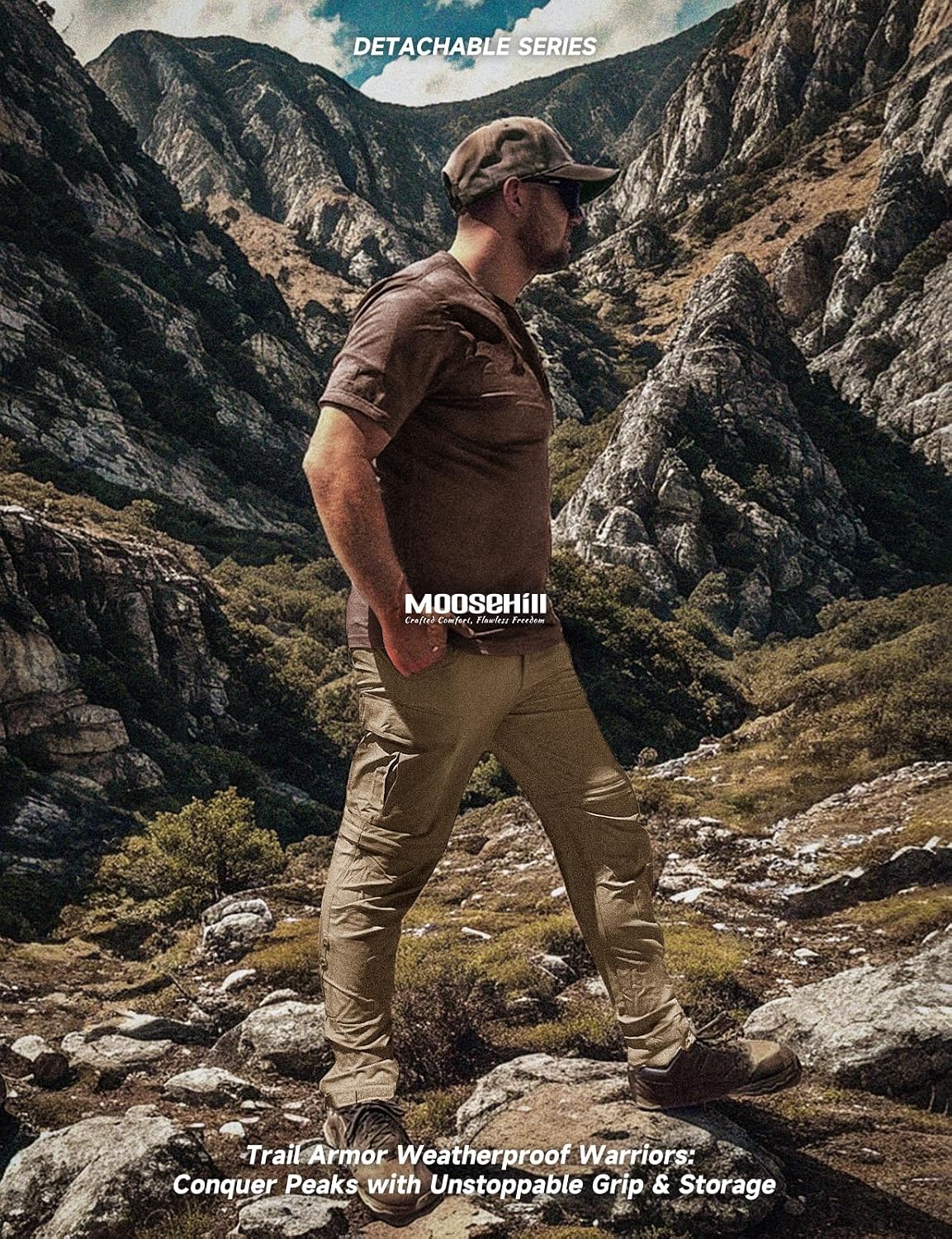 Moosehill Men's Hiking Pants: Convertible Quick-Dry