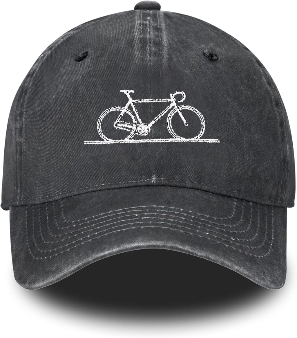 Embroidered Baseball Cap Adjustable Vintage Washed Distressed Denim Baseball Hat for Women Men