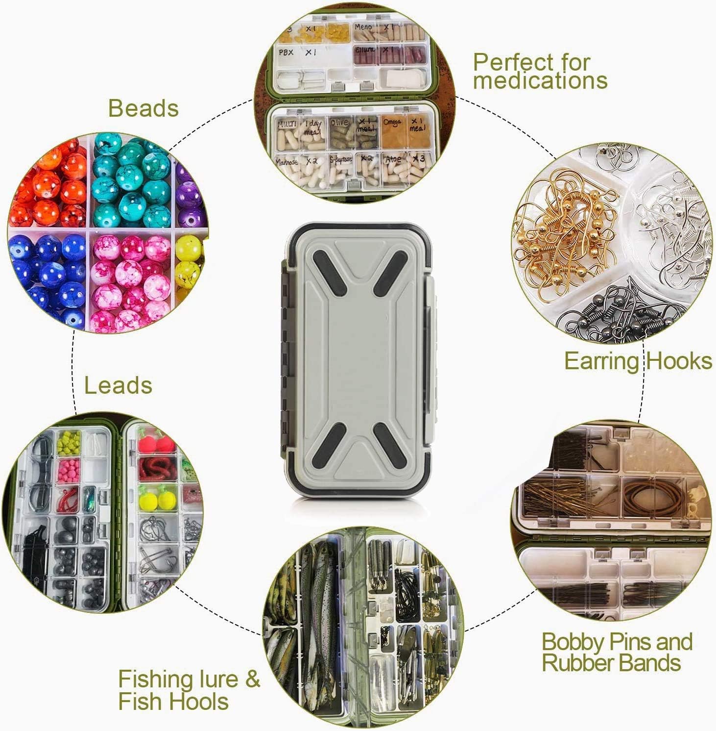 Fishing Lure Boxes, Waterproof Portable Tackle Box Organizer With Storing Tackle Set Plastic Storage - Mini Utility Lures Fishing Box, Small Organizer Box