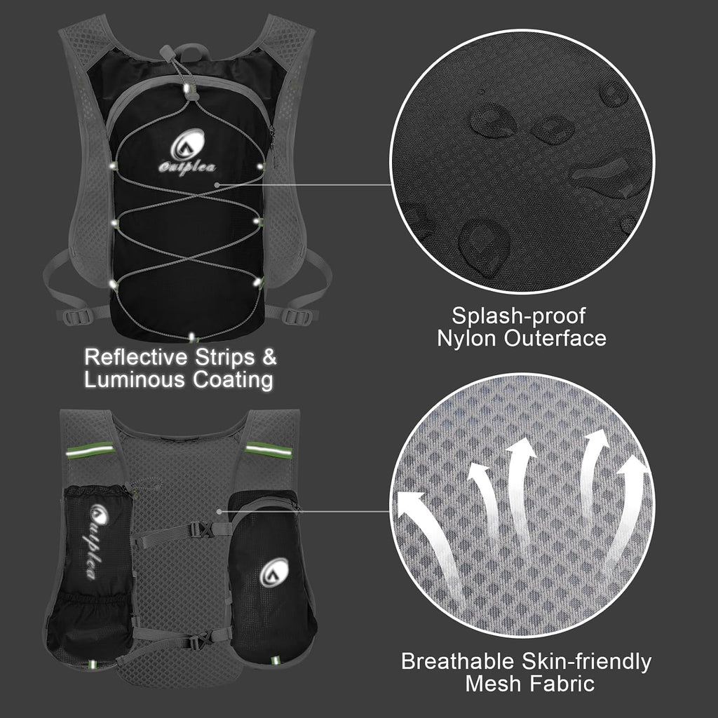 Ouplea Small Running Hydration Backpack Hydro Vest with 2L Water Bladder