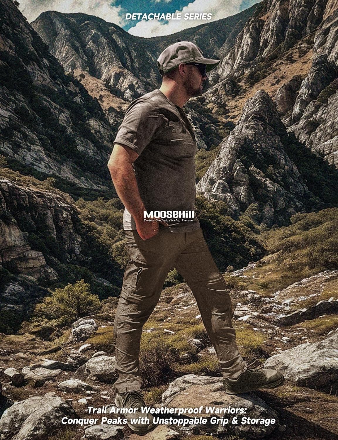 Moosehill Men's Hiking Pants: Convertible Quick-Dry