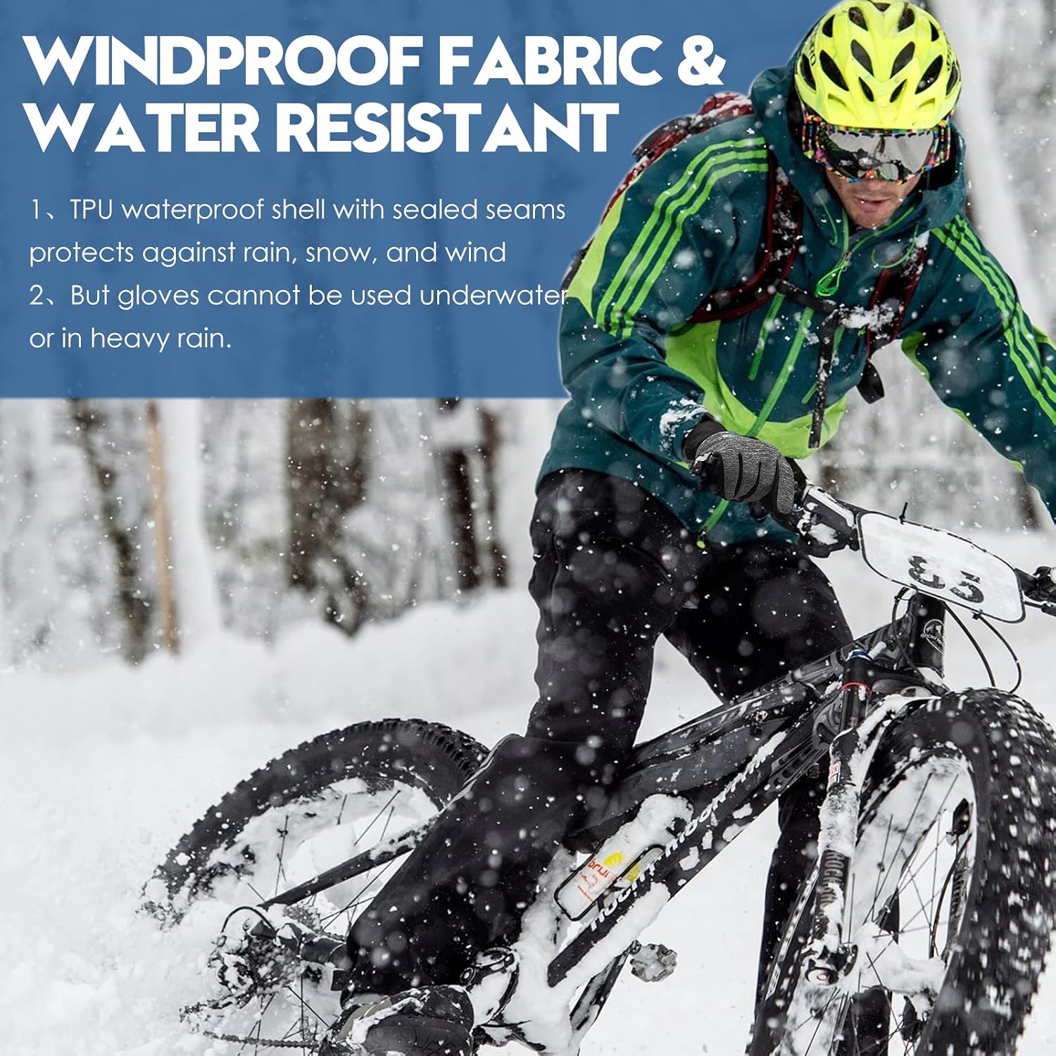 Bruvoalon Winter Gloves for Women & Men, 3M Thermal Insulation, Lycra Fabric, Touchscreen, Anti-Slip