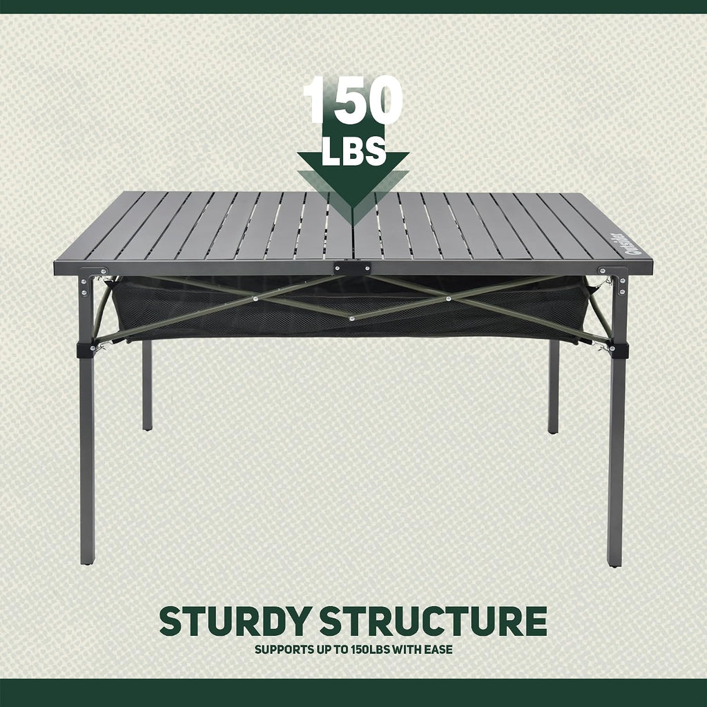 OUTSIDER Portable Aluminum Roll-Up Camping Table