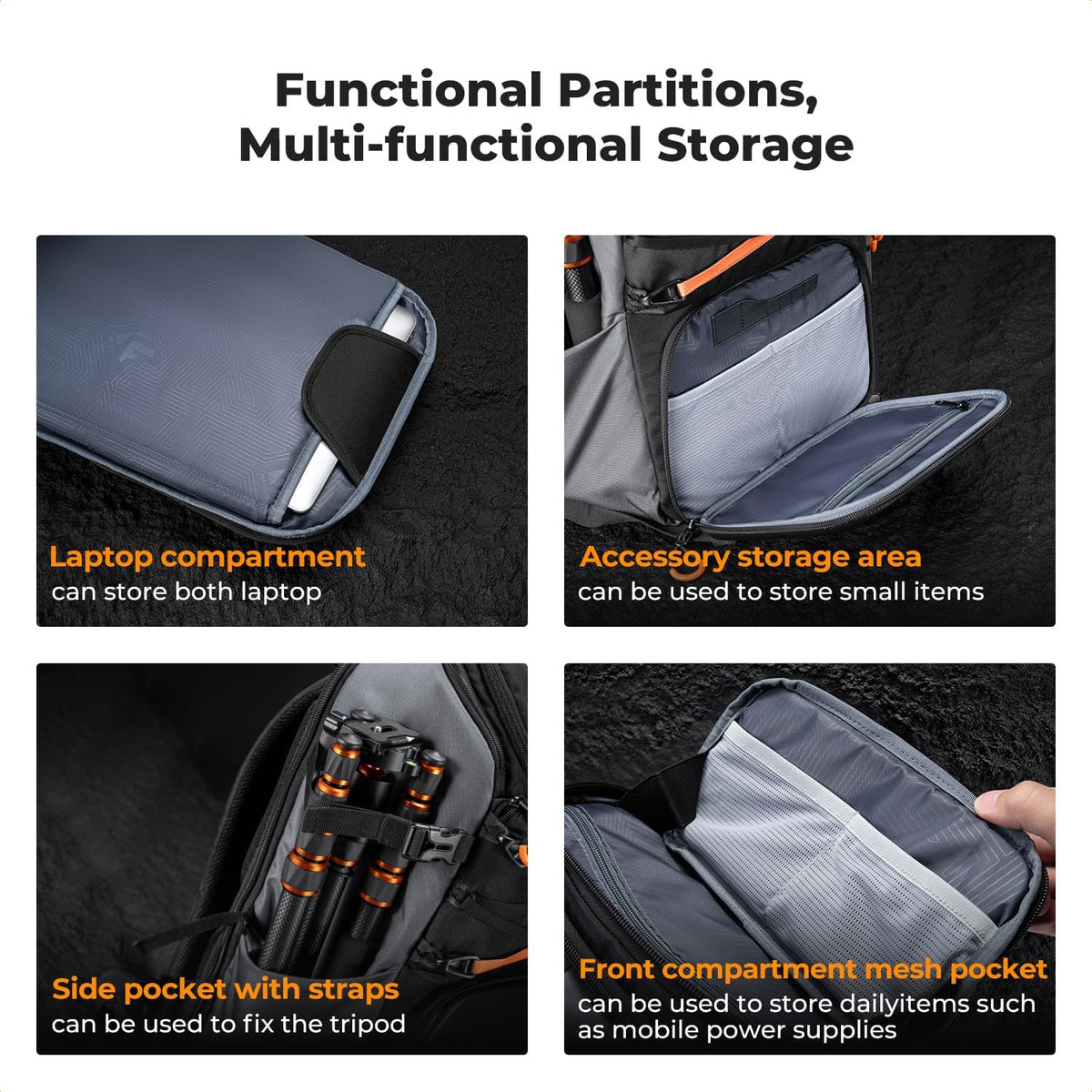 K&F CONCEPT Camera Backpack Shoulder Bag for Photographers