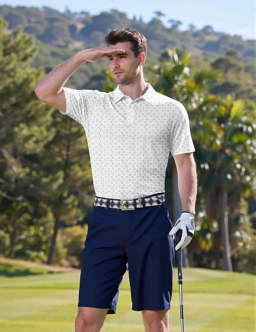 COOFANDY Mens Golf Polo Shirts Short Sleeve Quick Dry Casual Collared Shirt