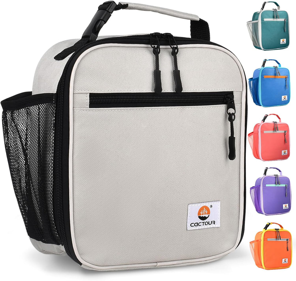 CaCTOUR Lunch Box Kids,2 Packs Insulated Lunch Bag for Girls Boys,Soft Bag Mini Cooler Back to School Thermal Reusable Lunch Bag for Work School Picnic (Blue & Purple)