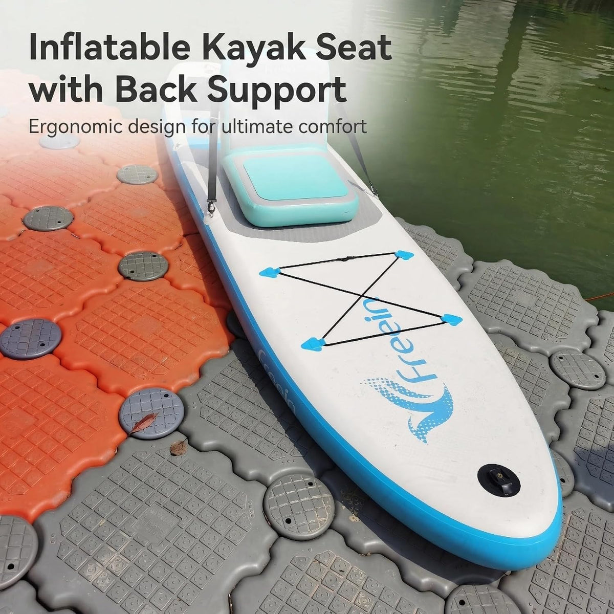 Freein 4" Drop-Stitch Inflatable Paddle Board Seat Cushion for SUP & Kayak