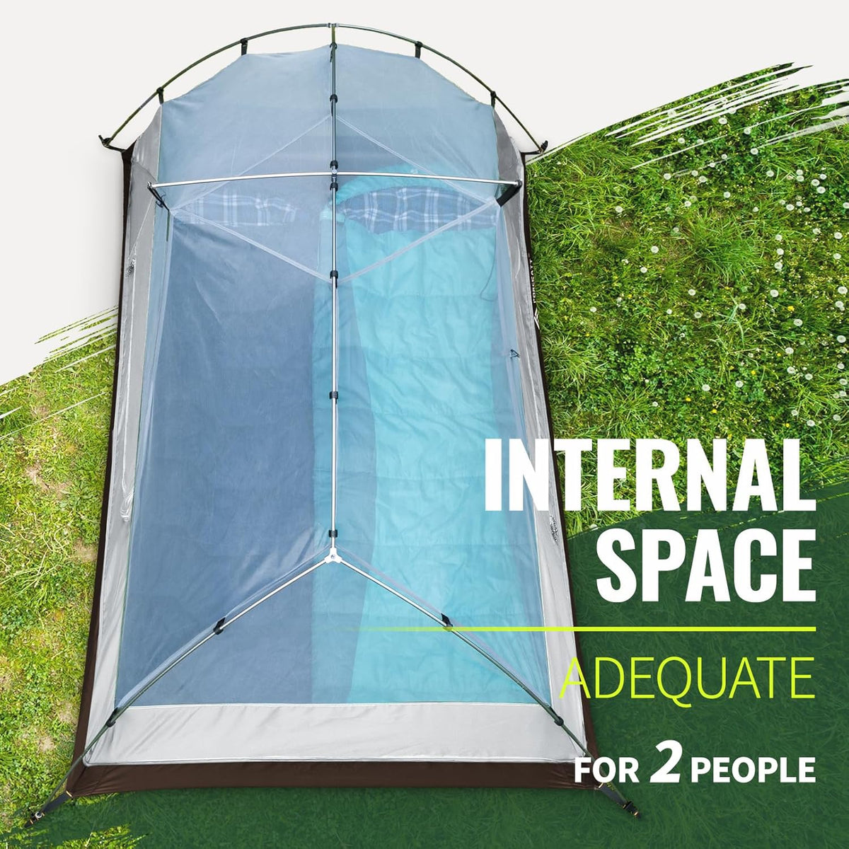 Forceatt Tent for 2 and 3 Person is Waterproof and Windproof, Camping Tent for 3 to 4 Seasons,Lightweight Aluminum Pole Backpacking Tent Can be Set Up Quickly,Great for Hiking