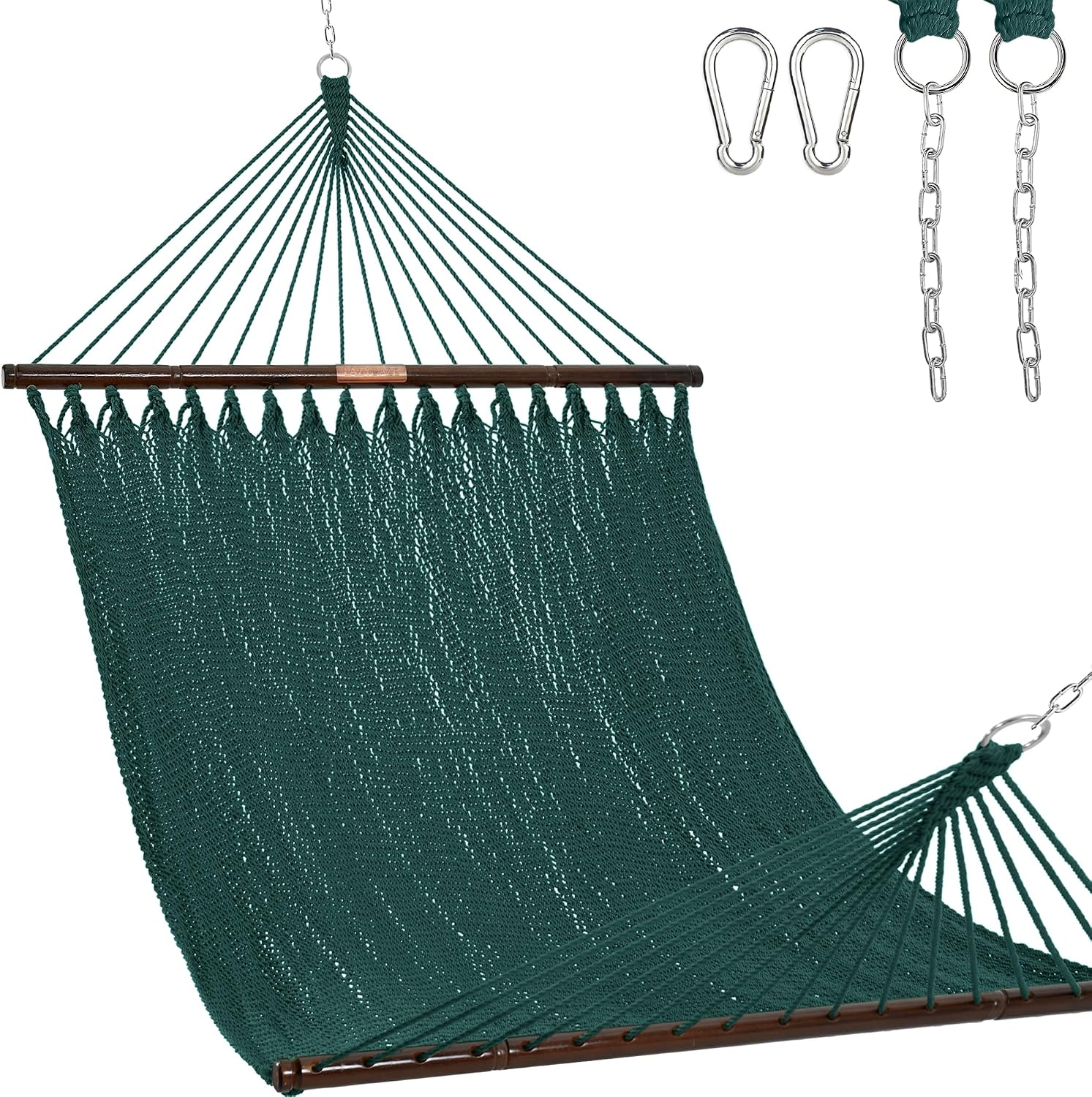 Lazy Daze 2 Person Caribbean Rope Hammock, Handwoven Double Hammock