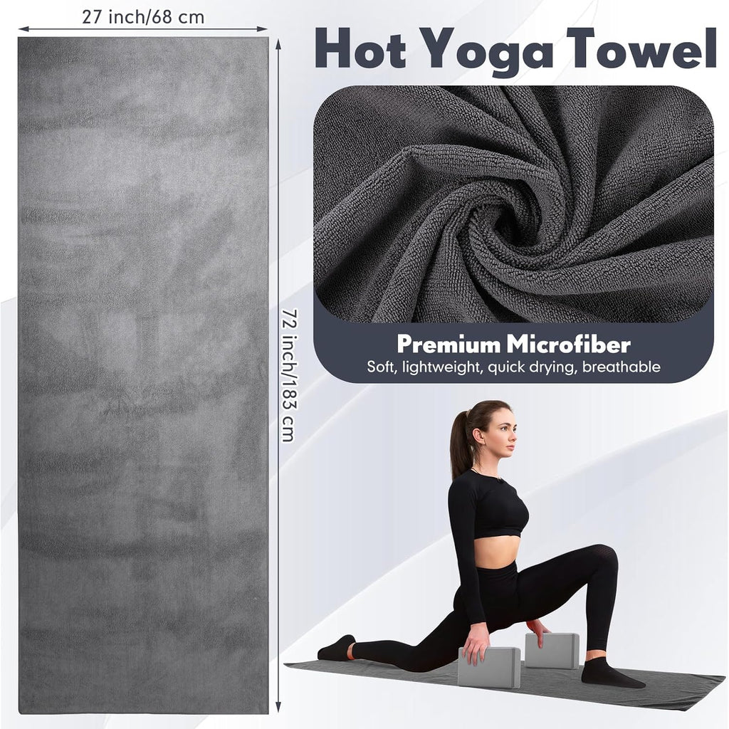 Simgoing 14 Pcs Yoga Kits for Home Workouts Pilates Equipment Set for Women Beginners, Hot Yoga Towel Blocks Strap, Knee Pad, Resistance Loop Exercise Band, Massage Lacrosse Ball, Pilates Ball