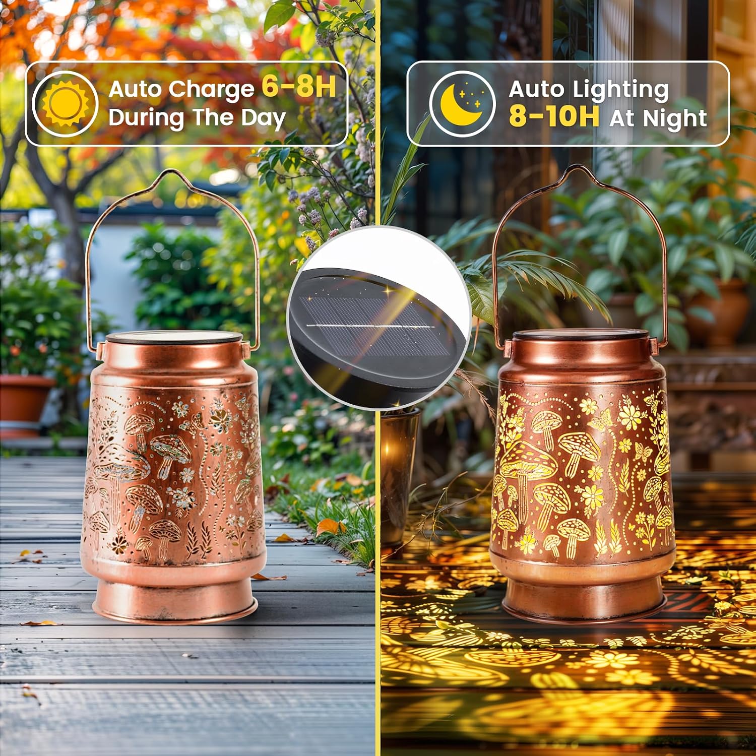 Homemory Gifts for Women, Solar Mushroom Lanterns Outdoor Lights