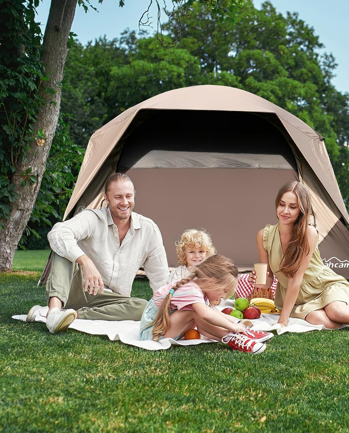 LOYEAHCAMP Tent 4/6 Person Blackout Camping Tent with Rainfly