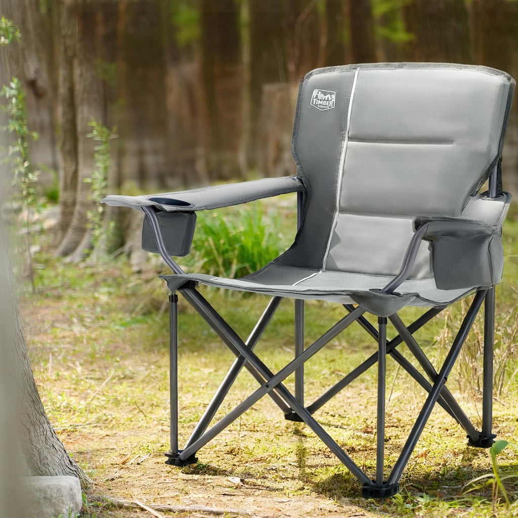 TIMBER RIDGE 2 Pack Oversized Folding Camping Chair for Adults