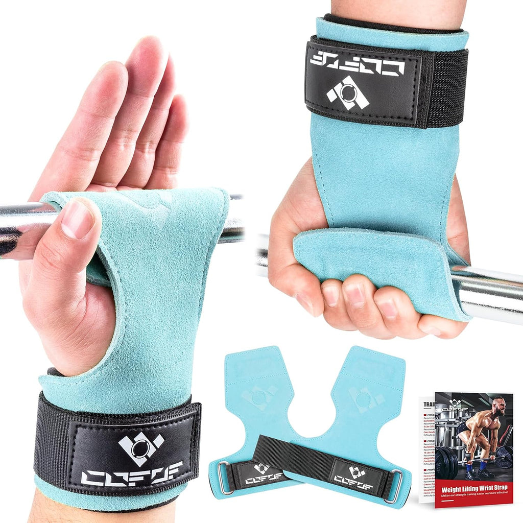 Weight Lifting Wrist Strap, Double-Layer Leather for Deadlift Powerlifting