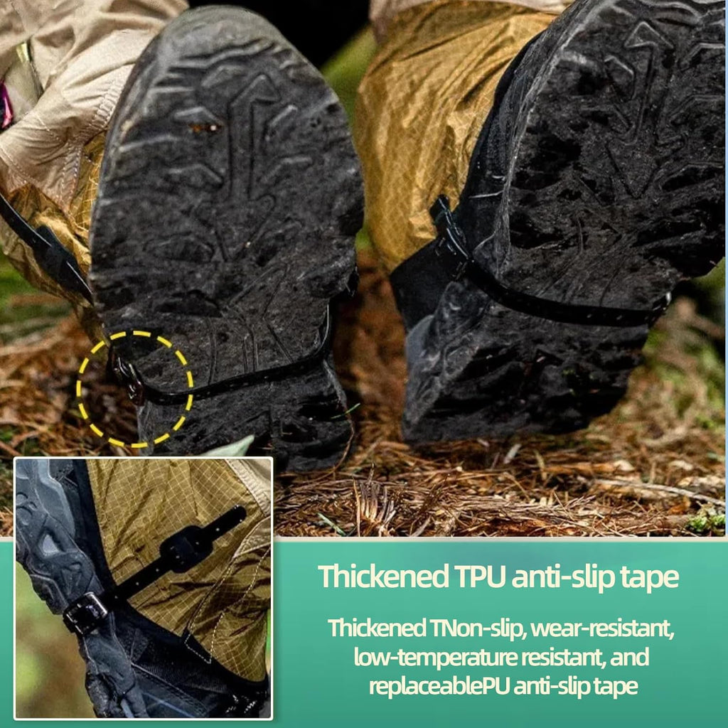 Gaiters for Hiking:Adjustable Leg Gaiter Waterproof Anti-Tear Ankle Gaiters Outdoor Hiking Walking Climbing Hunting Snow for Men Women