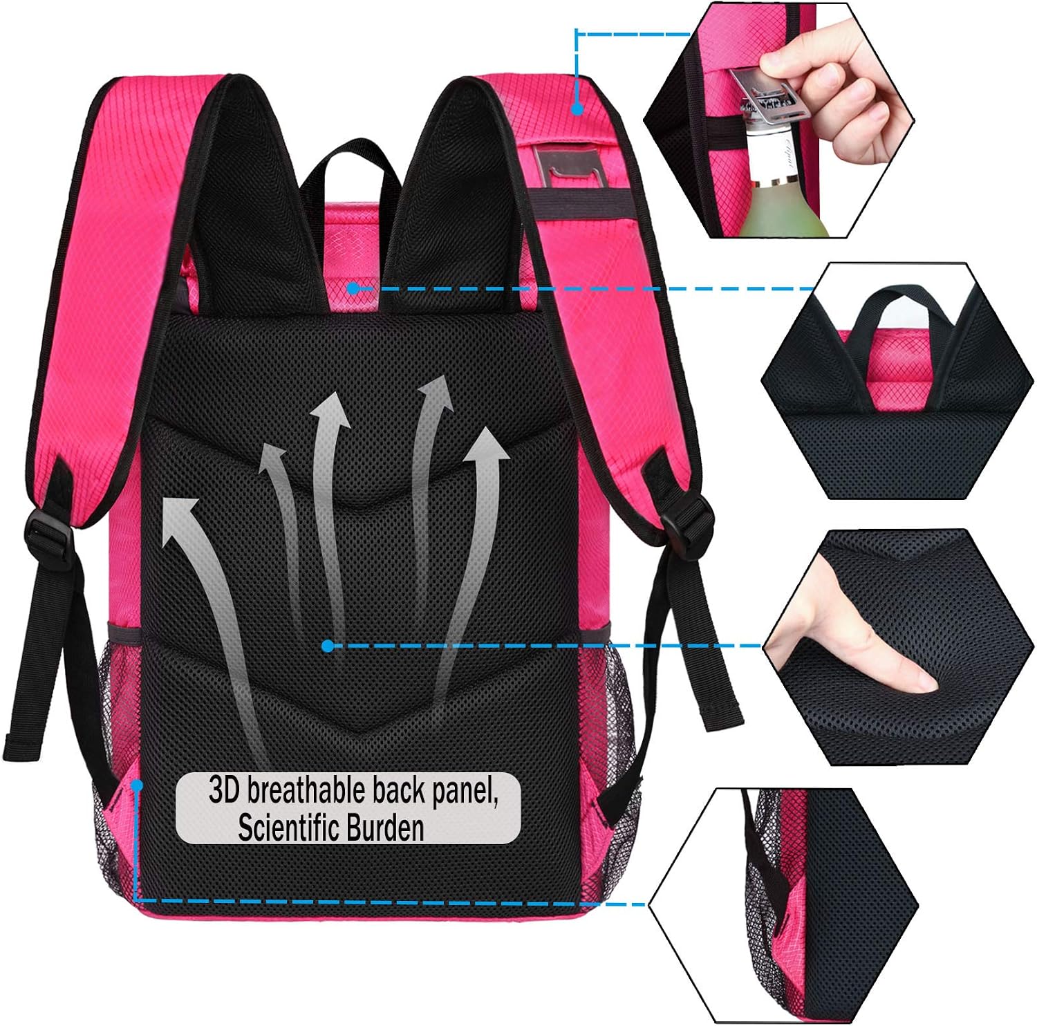 FORICH Soft Cooler Backpack Insulated Waterproof Backpack Cooler Bag Leak Proof Portable Small Cooler Backpacks to Work Lunch Travel Beach Camping Hiking Picnic Fishing Beer for Men Women