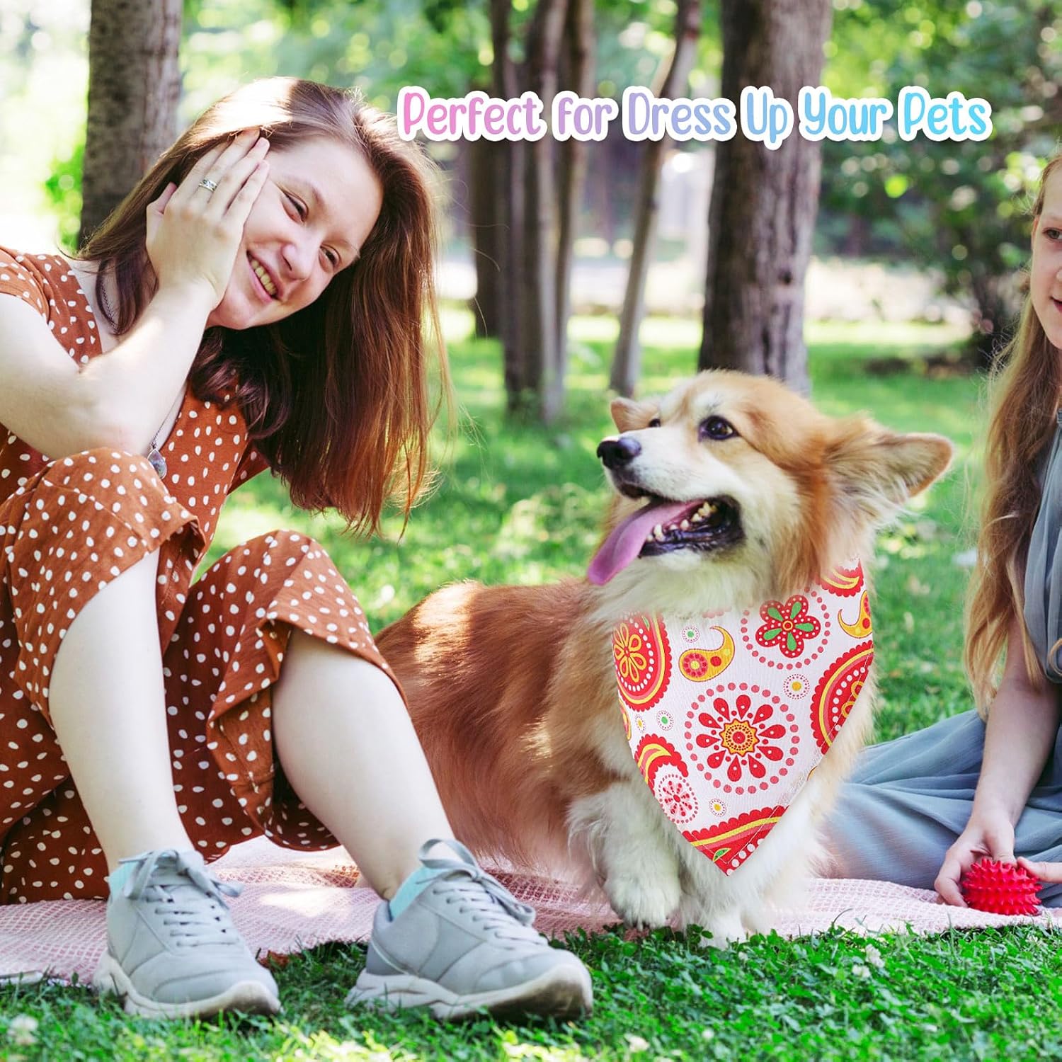 Sanwuta 100 Pcs Summer Paisley Hawaiian Dog Bandana Bulk Pet Triangle Scarf Bibs Bandanas for Dog Washable Kerchief Adjustable Grooming Supplies for Small Medium Large Seasonal Cat Costume Accessories