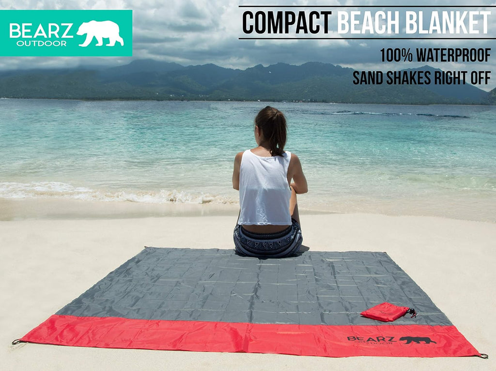Pocket Blanket - Beach Blanket Waterproof Sandproof, Picnic Blankets Waterproof Foldable, Lightweight & Compact for Hiking, Camping, Travel, Festival Accessories