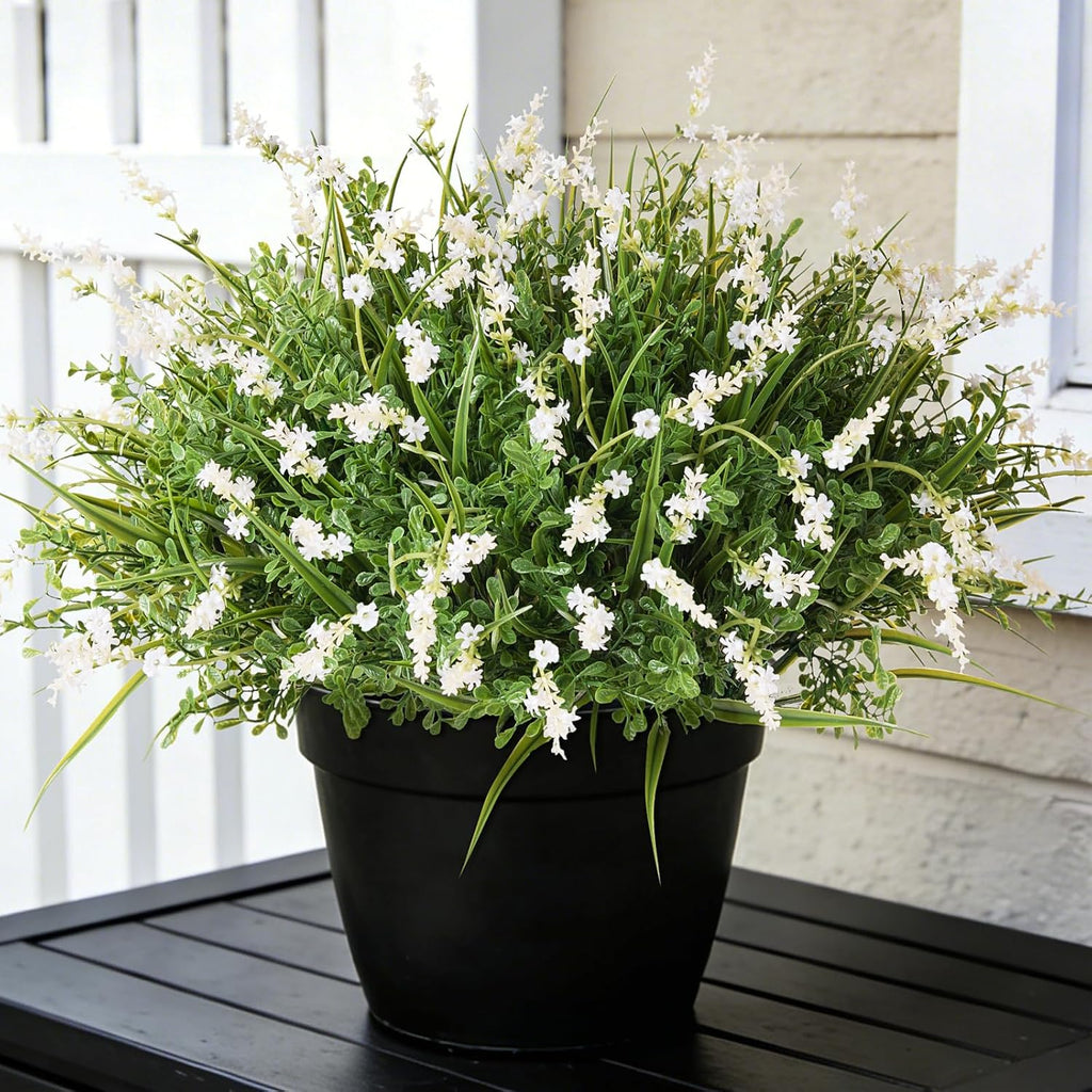 Hrobek Outdoor Faux Plants UV Resistant Fake Greenery for Outside Planter