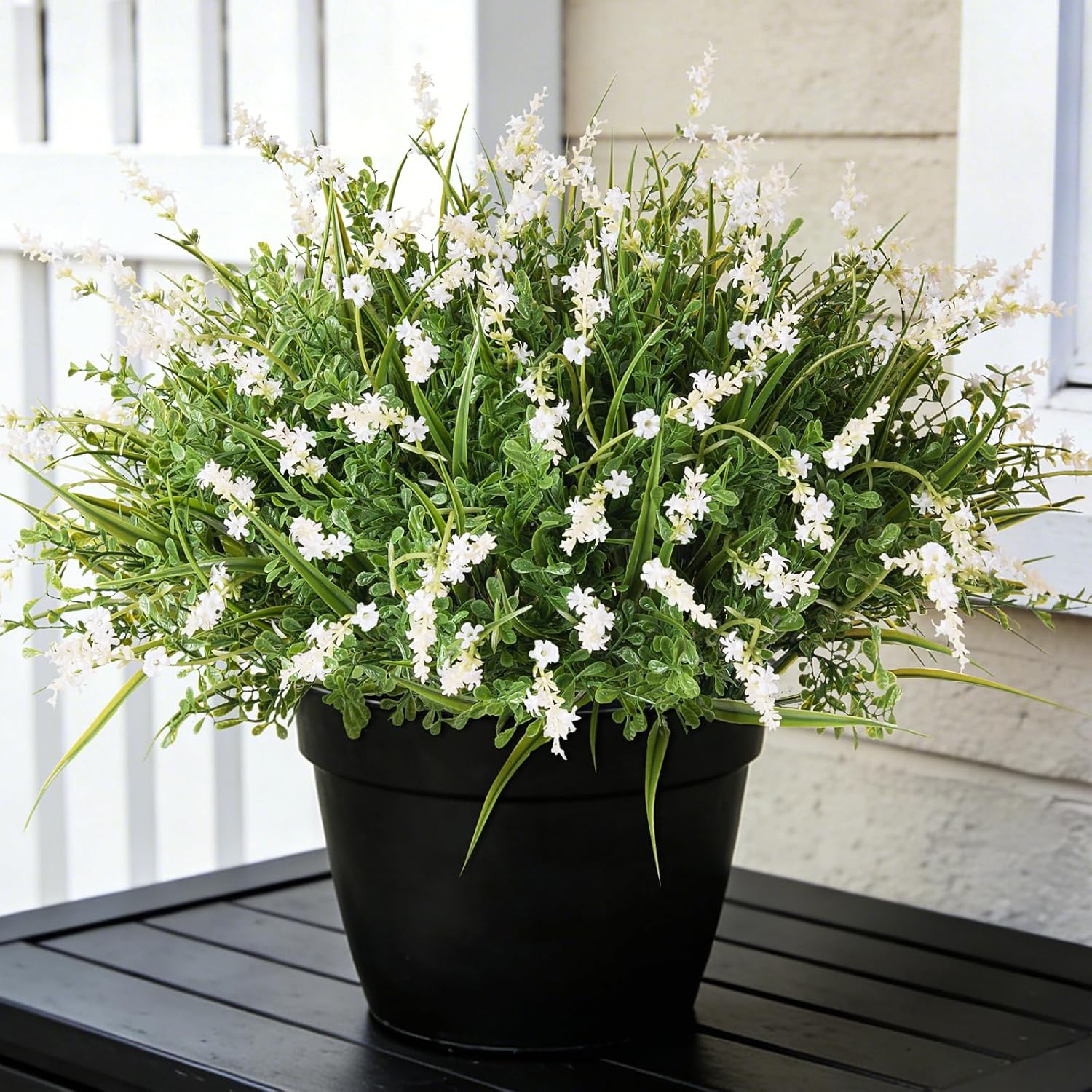 Hrobek Outdoor Faux Plants UV Resistant Fake Greenery for Outside Planter