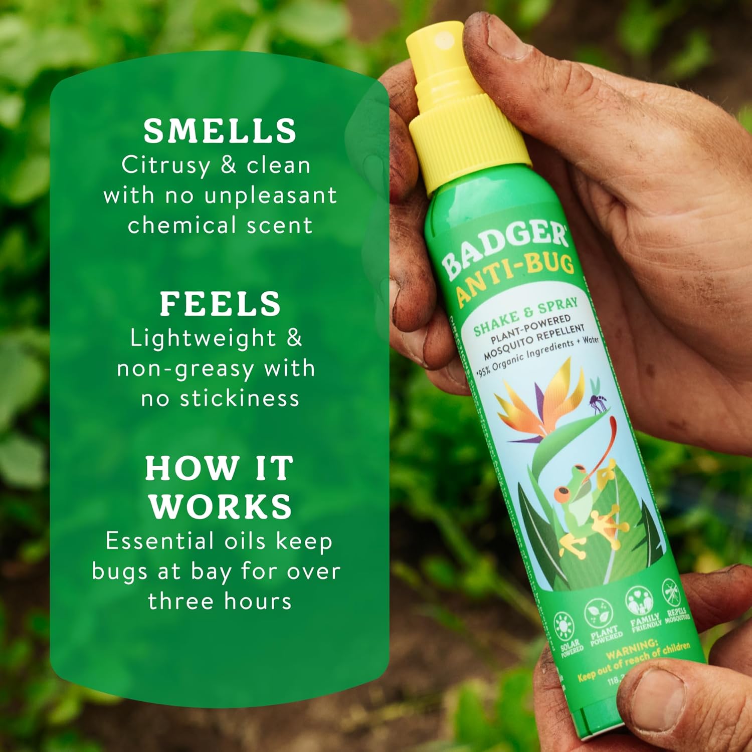 Badger Bug Spray, DEET-Free Citronella, Non-Toxic, Vegan, 4 fl oz 2-Pack