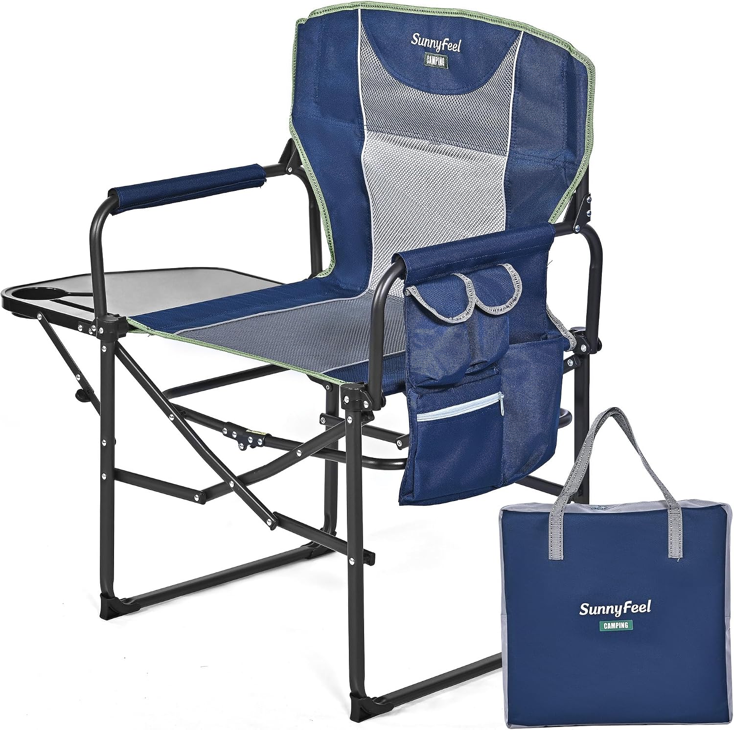 SUNNYFEEL Oversized DirectorsCamping Chair for Adults with Side Table